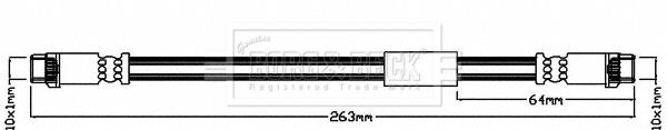 BORG & BECK Тормозной шланг BBH7985